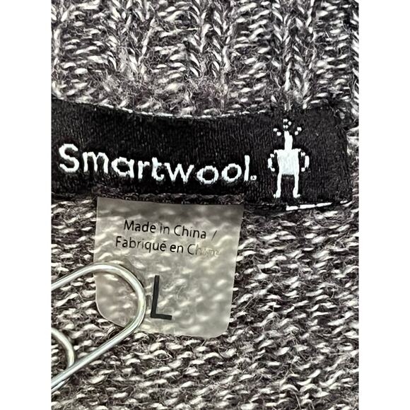 Smartwool Men's Size Large Gray 1/4 Zip Merino Wool Blend Long Sleeve Sweater - Picture 2 of 7